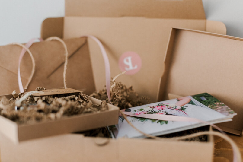 Geschenkverpackung fuer Brautpaare