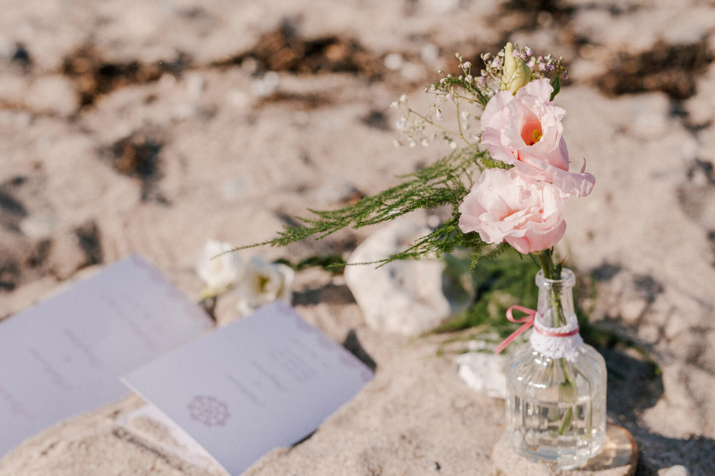 Hochzeitspapeterie am Strand